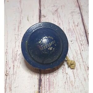 Vintage Duncan Satellite Yo-Yo Blue SparklesOriginal String Rare Retro Toy 1950s